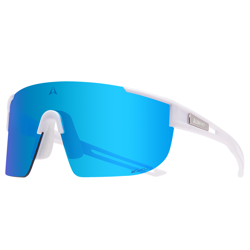 ALTALIST Sports Sunglasses KAKU SP4, Frame Colour: 白框, Lens Colour: 藍色/透明鏡