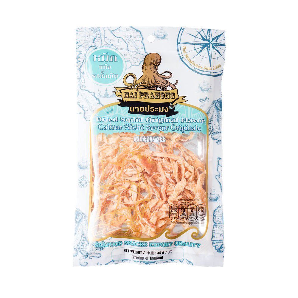 Nai Pramong Dried Squid Strip, flavour: Original
