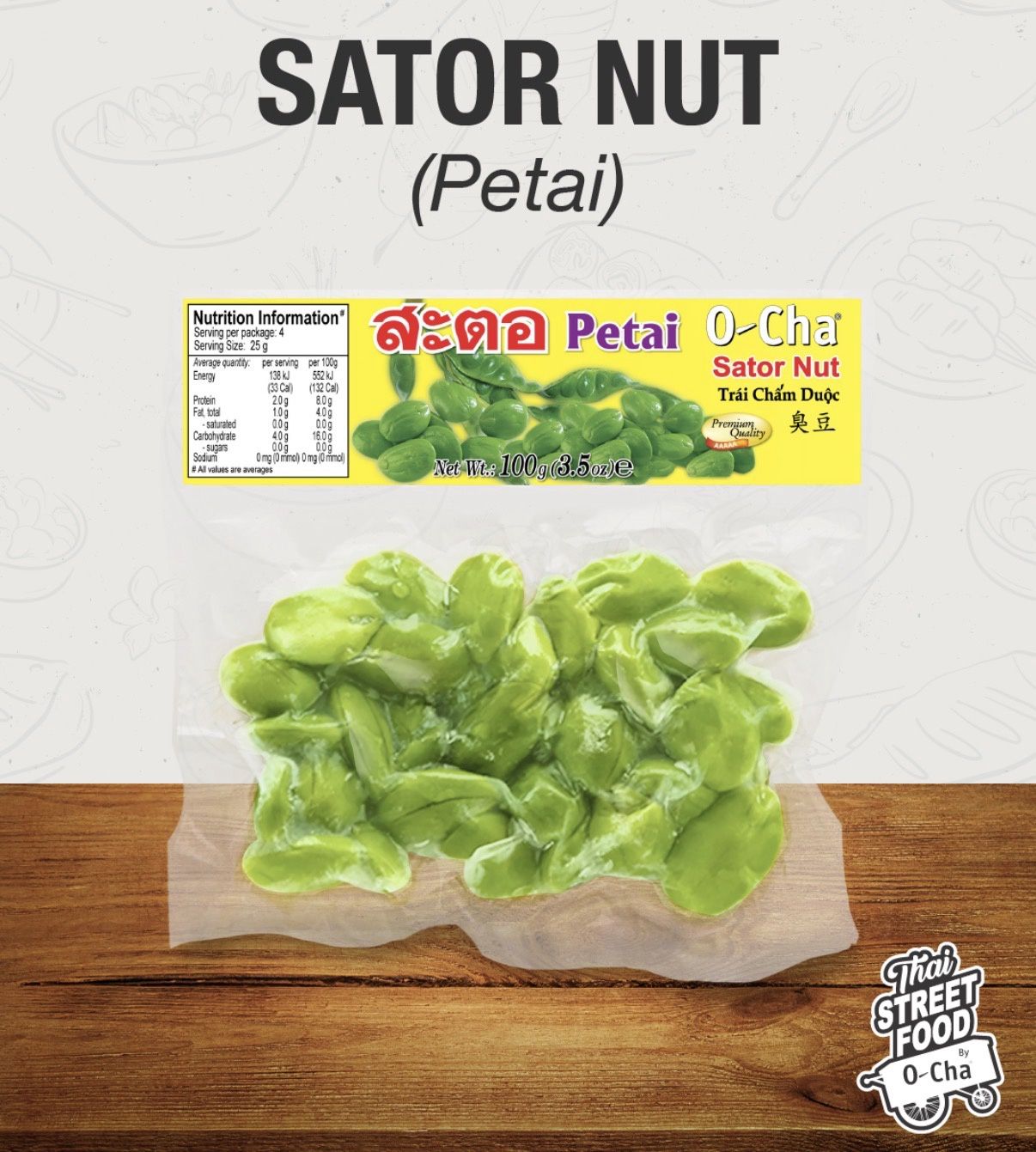 Frozen Sator (Stink bean or Petai)