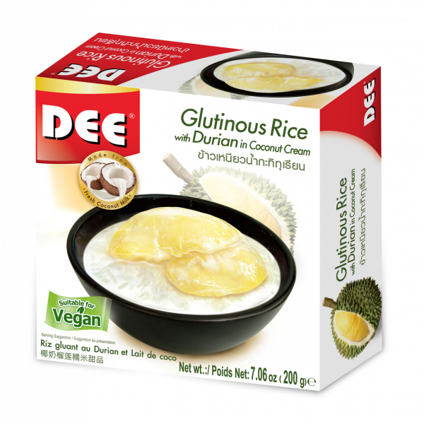 Glutinous Rice with Durian in Coconut Cream
