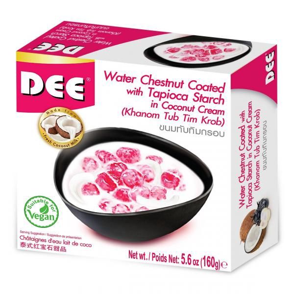 Water Chesnut Coated with Tapioca Starch in Coconut Cream