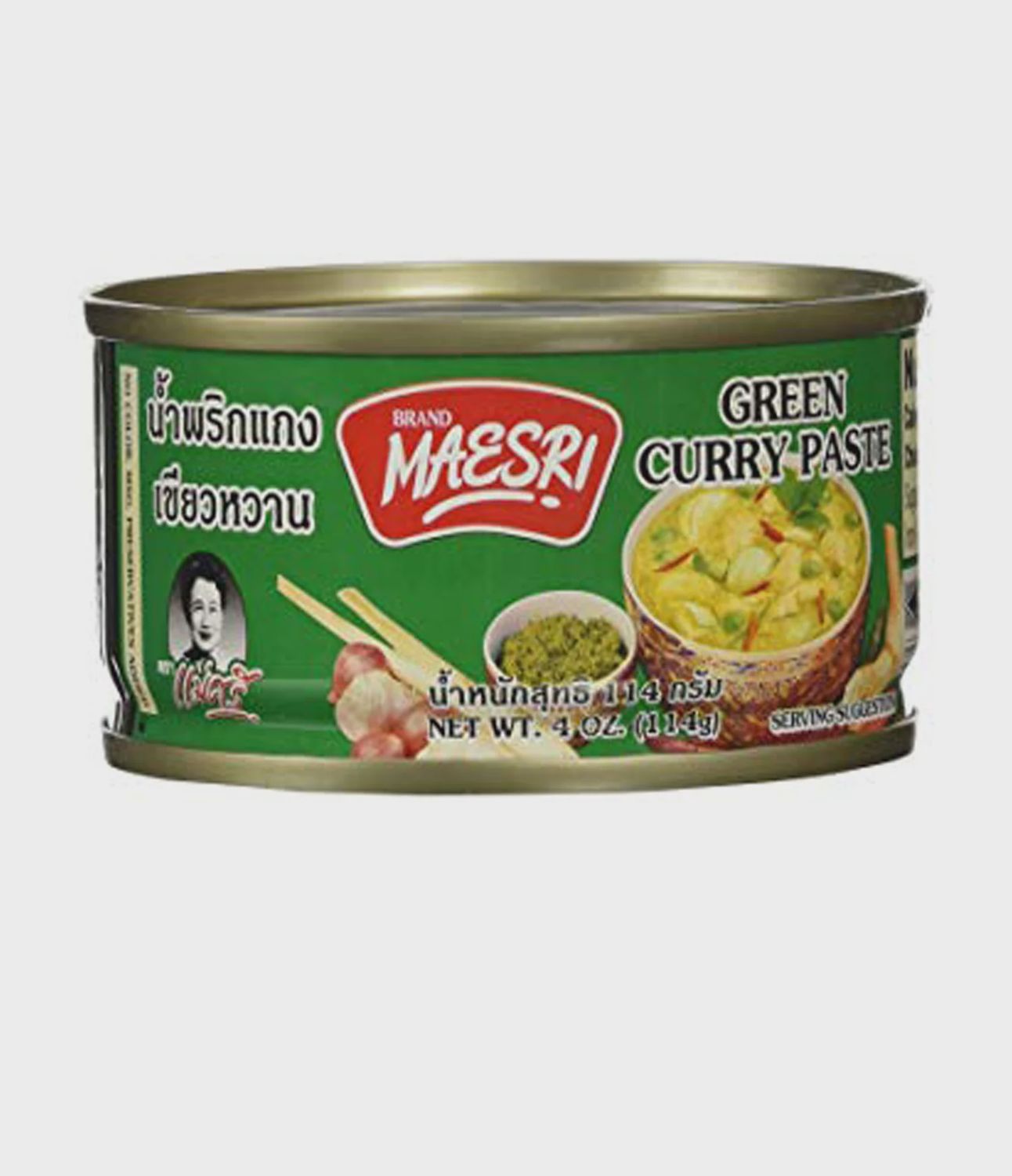 Maesri Can Curry Paste, flavour: Green
