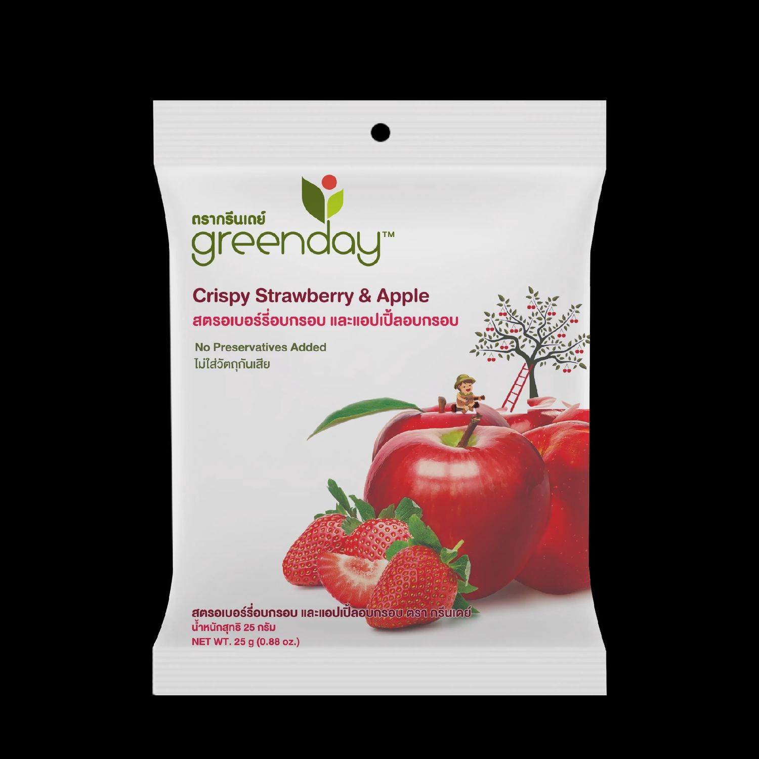 Greenday Crispy Fruit, flavour: Apple&amp;Strawberry