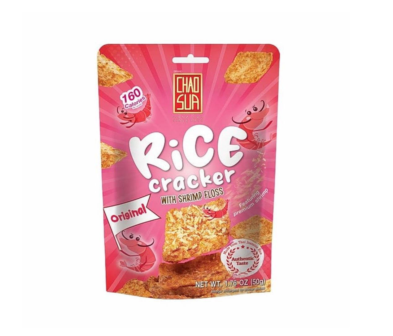 Chaosua Rice Cracker, flavour: Shrimp Floss