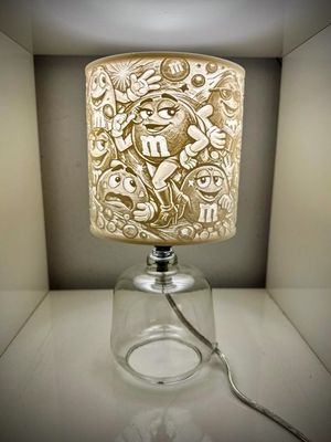 M&amp;M’s Candy 3D Printed Lithophane Lamp (Glass Base)
