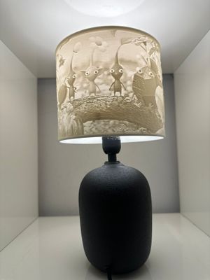 Pikmin Inspired 3d Printed Lamp ( Black base)