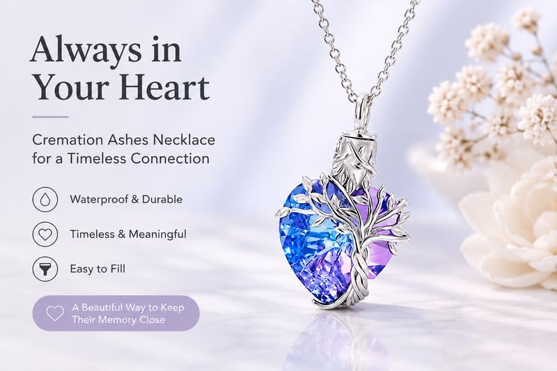 Tree of life ashes necklace