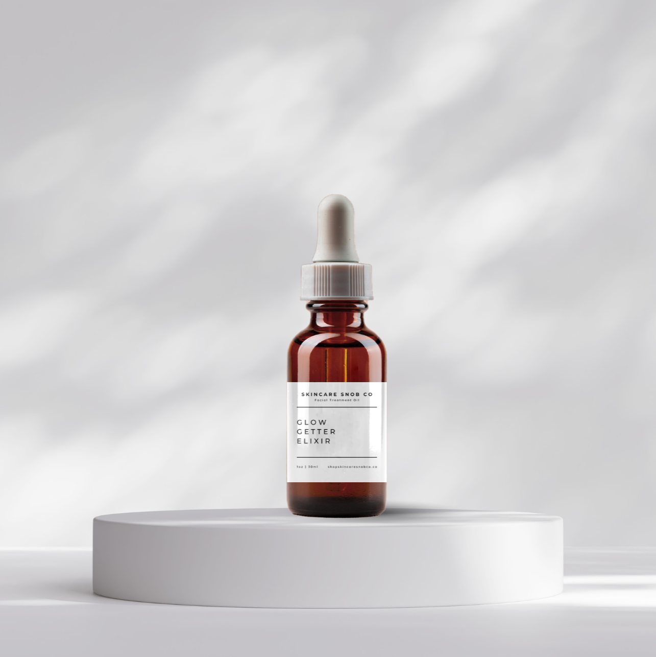 Glow Getter Elixir – Anti-aging lightweight facial oil in glass dropper bottle