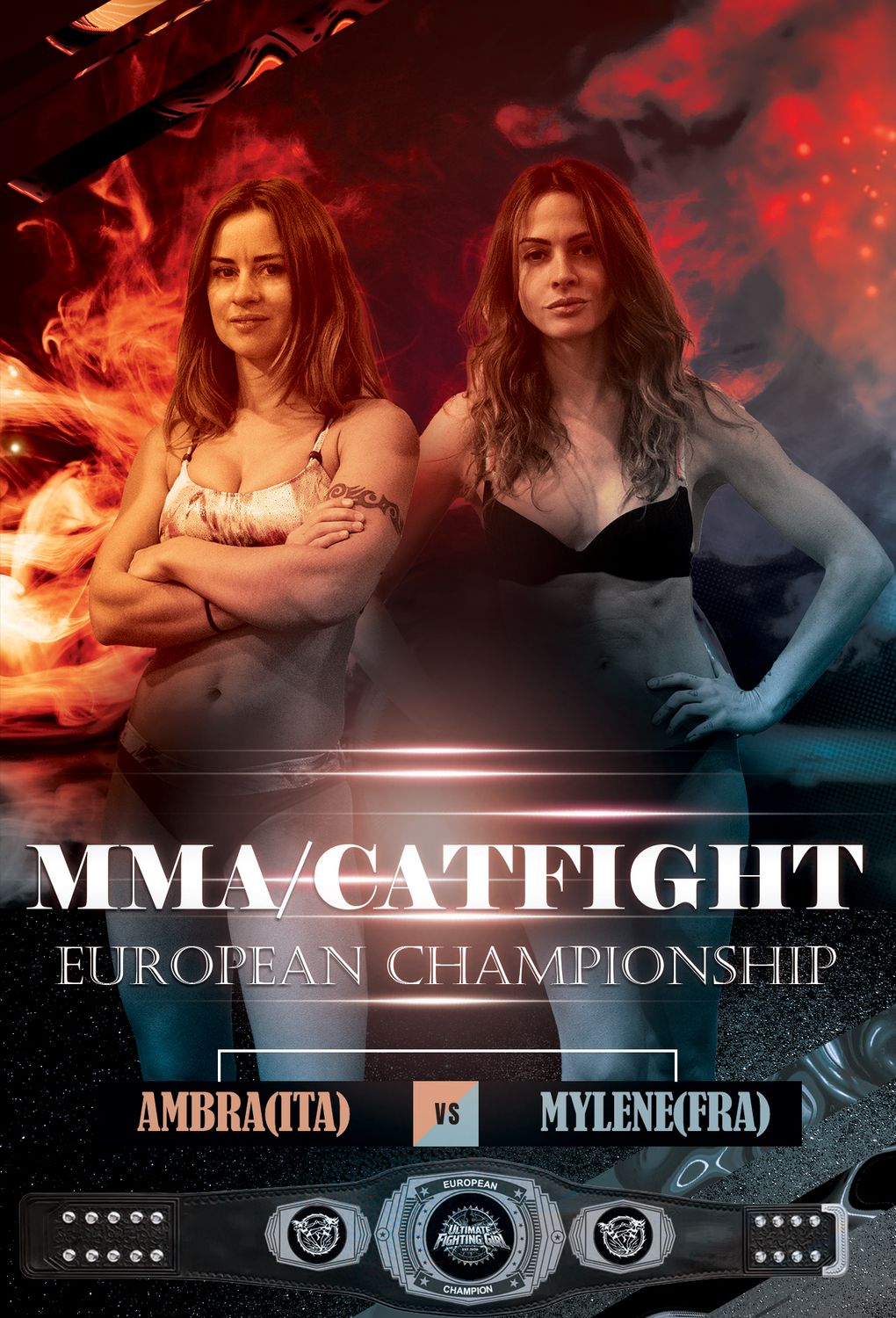 AMBRA VS MYLENE  MMA/CATFIGHT EUROPEAN CHAMPIONSHIP