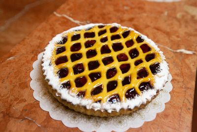 Gerasterd abrikozenvlaai