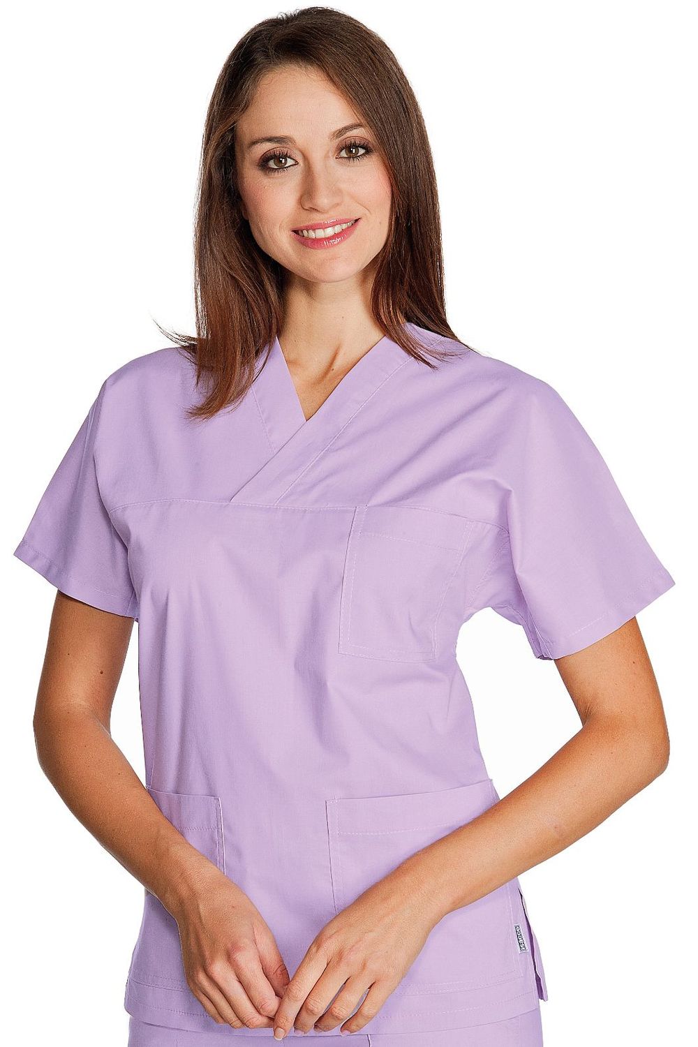Casacca a Collo a V, taglia: S, Colore: Lilla / 100% Cotone / 185 gr