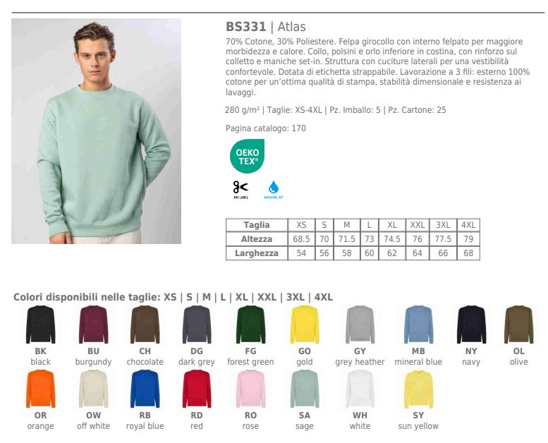 Felpa Atlas Unisex Girocollo Black Spider