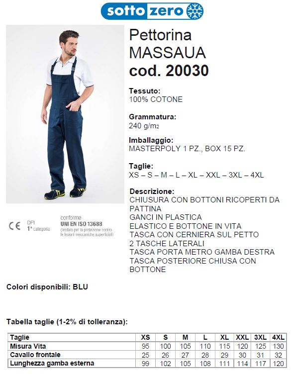 Salopette Massaua Salopette Massaua