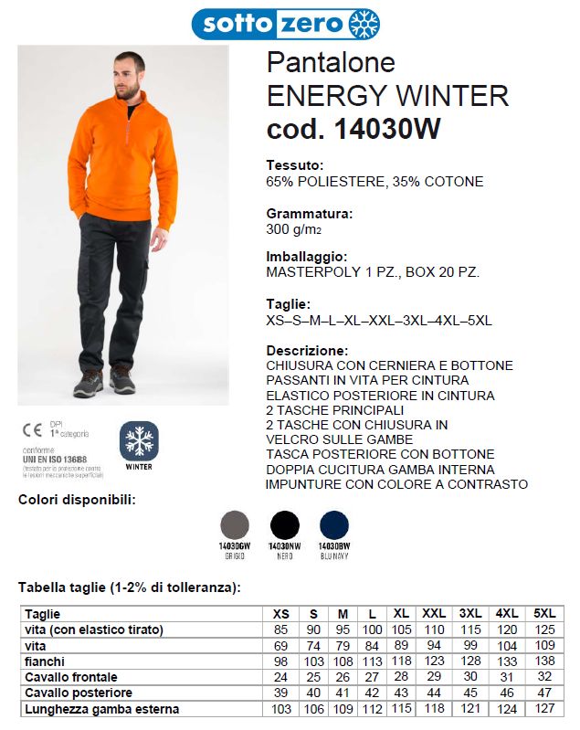 Pantalone Energy Multitasca Winter Pantalone Energy Multitasca Winter