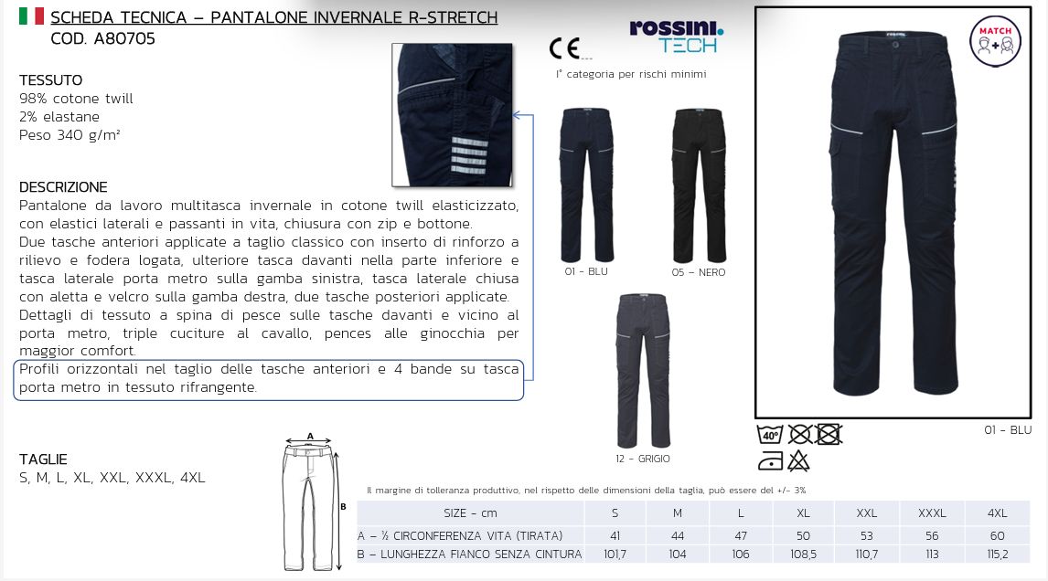 Pantalone invernale R-Stretch Pantalone invernale R-Stretch