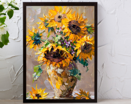 OIL PAINTING FLOWER WALL ART