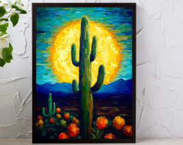 OIL PAINTING CACTUS WALL ART