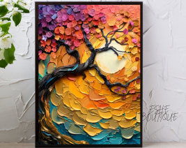 TREE OF LIFE OIL PAINTING WALL ART