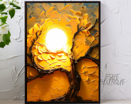 TREE OF LIFE WALL ART WITH BLACK FRAME