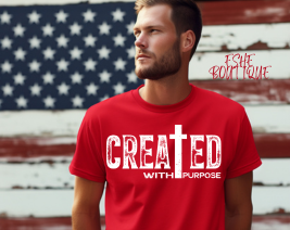 XL - RED COTTON CREATED WITH PURPOSE T-SHIRT