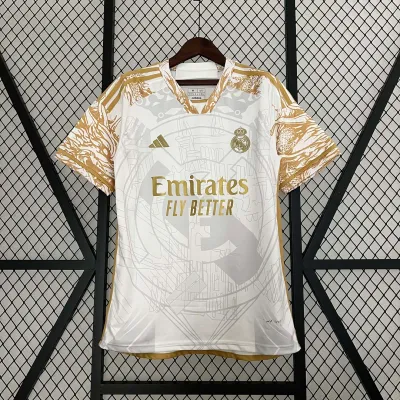 2023/2024 Real Madrid Golden white dragon Special Edition Football Shirt1:1 Thai Quality