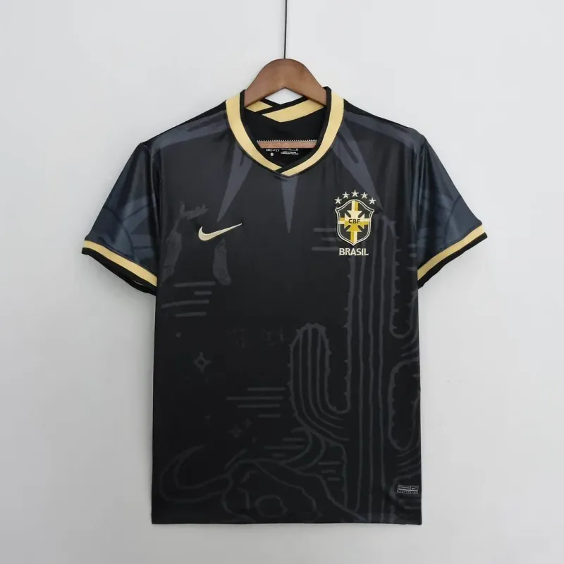 2022 Brazil Special Edition Black Soccer Jersey
