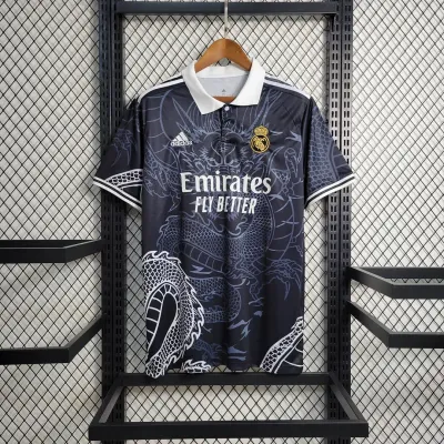 2023/2024 Real Madrid Chinese Dragon Black Football Shirt 2023/2024 Real Madrid Chinese Dragon Black Football Shirt