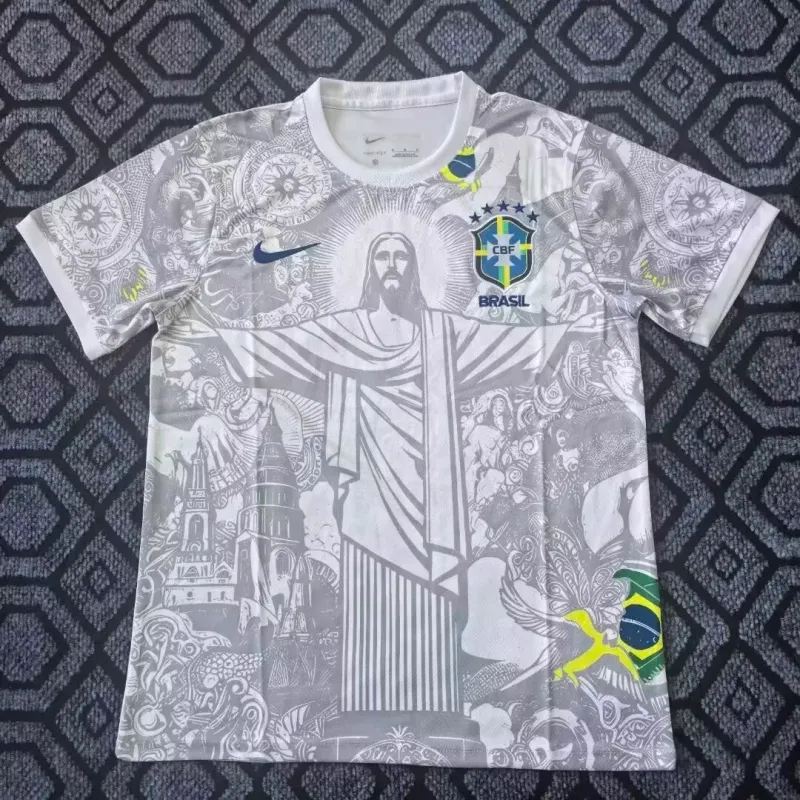2025/2026 Brazil god white Football Jersey 1:1 Thai Quality