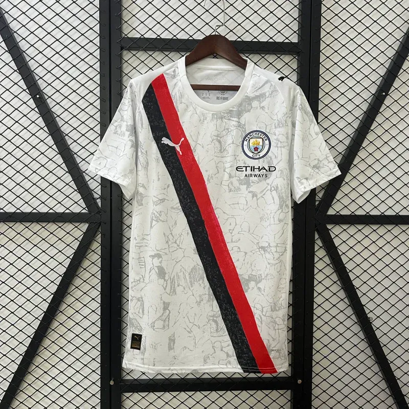 2025/2026 Manchester City KidSuper Joint Edition White Football Shirt 1:1 Thai Quality