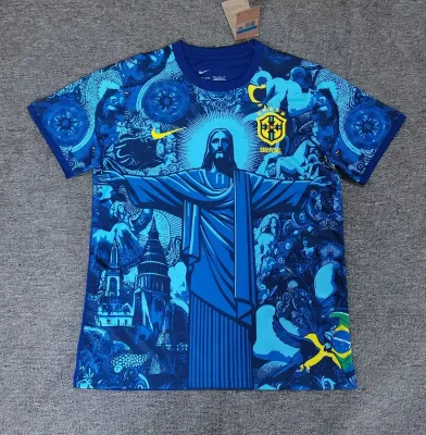 2025/2026 Brazil god Blue Football Jersey 1:1 Thai Quality