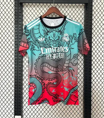 2025/2026 Real Madrid Dragon Ink Green Red Special Edition Football Jersey 1:1 Thai Quality 2025/2026 Real Madrid Dragon Ink Green Red Special Edition Football Jersey 1:1 Thai Quality