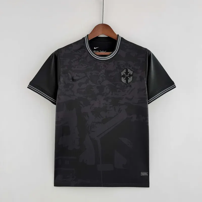 2022 Brazil Special Edition all black Soccer Jersey