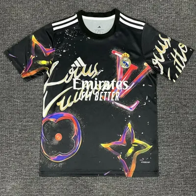 2025/2026 Real Madrid Special Edition Black and red Football Jersey 1:1 Thai Quality