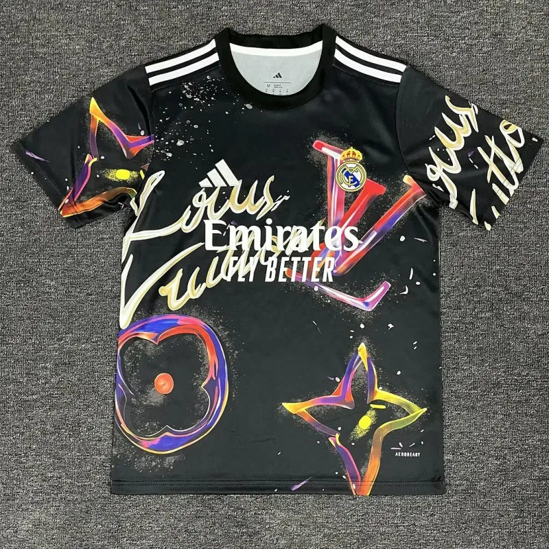 2025/2026 Real Madrid Special Edition Black and red Football Jersey 1:1 Thai Quality
