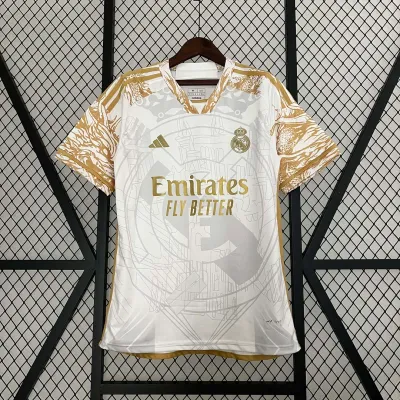 2023/2024 Real Madrid Golden white dragon Special Edition Football Shirt1:1 Thai Quality