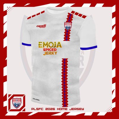 PLSFC 2026 Home Jersey – White/Red
