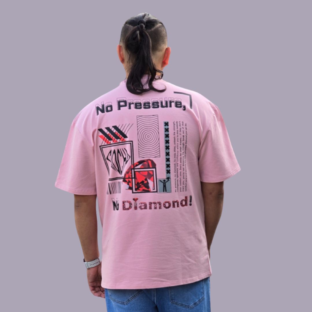 NO PRESSURE TEE, Fit: Oversized, Size: XXS, Color: Salmon Pink