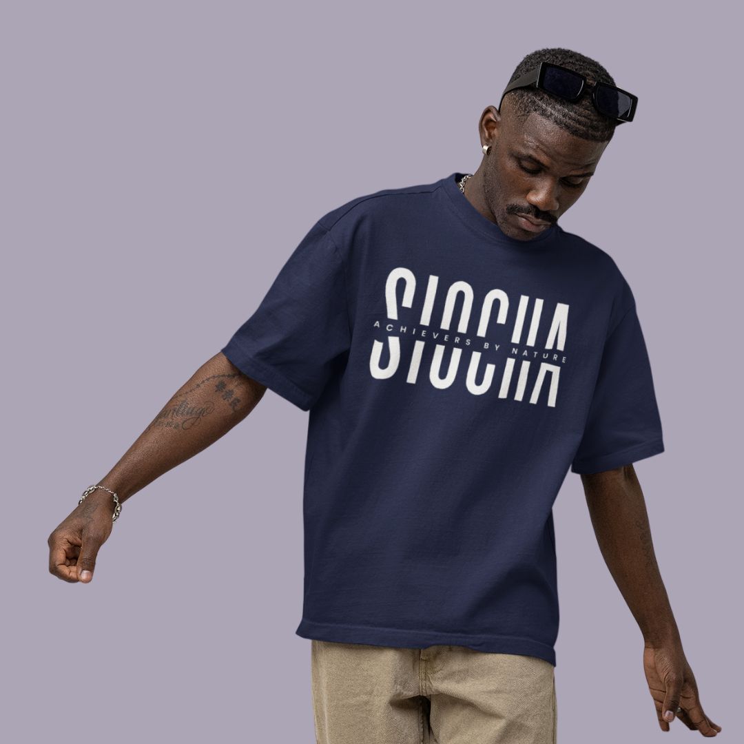 ACHIEVER BY NATURE  TEE DARK BLUE, Fit: Slim Fit, Size: M