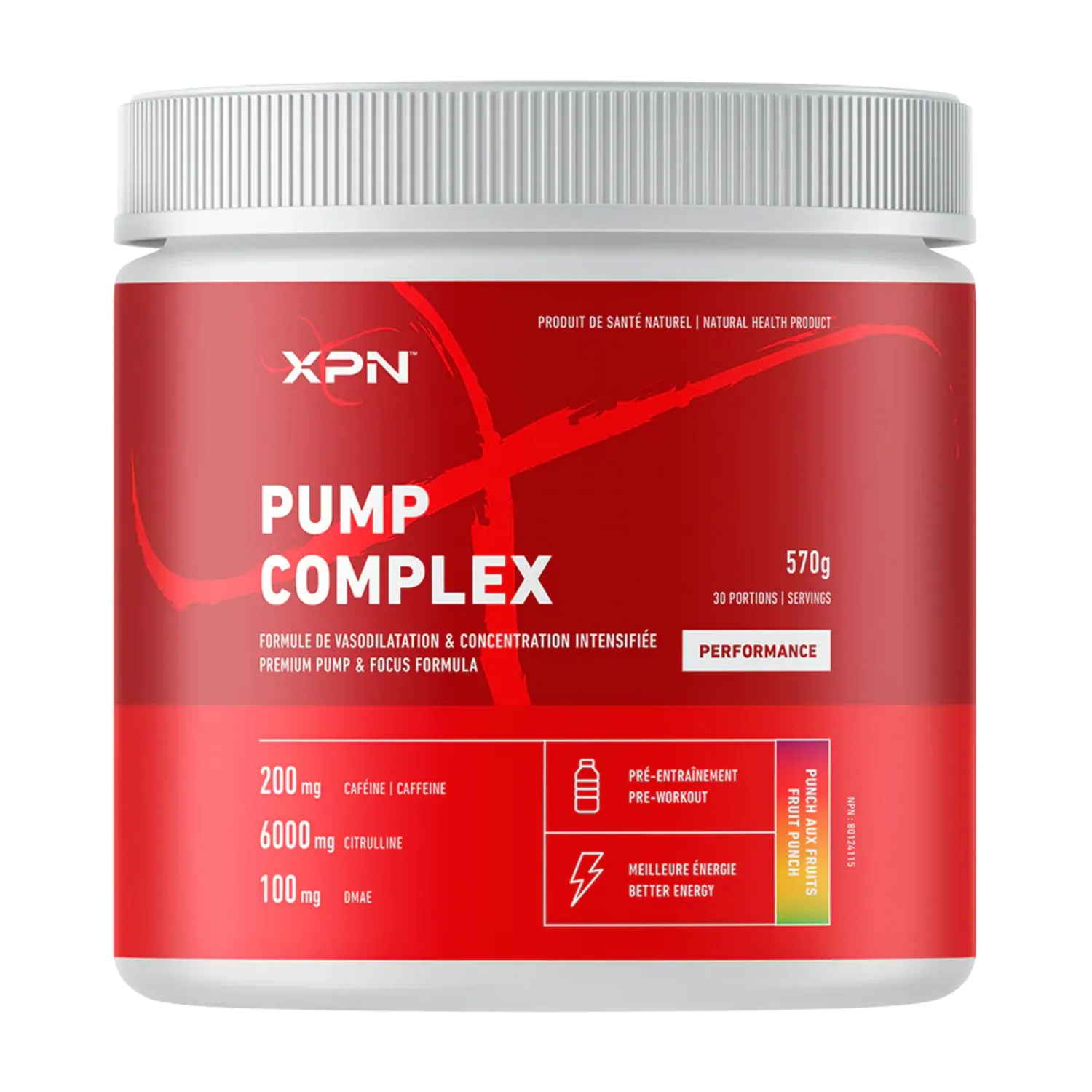 XPN - PUMP COMPLEX - 30 PORTIONS, Fragrance: PUNCH AUX FRUITS