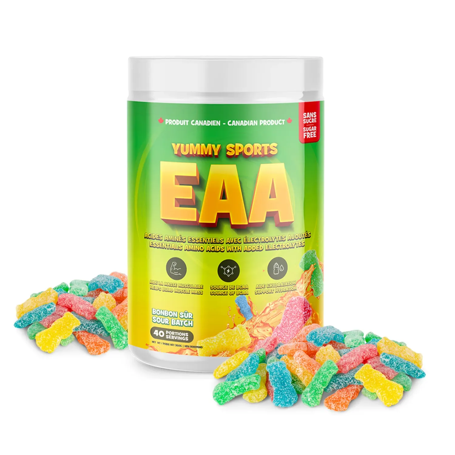 YUMMY SPORTS - EAA - 40 PORTIONS, Fragrance: BONBON SÛRE