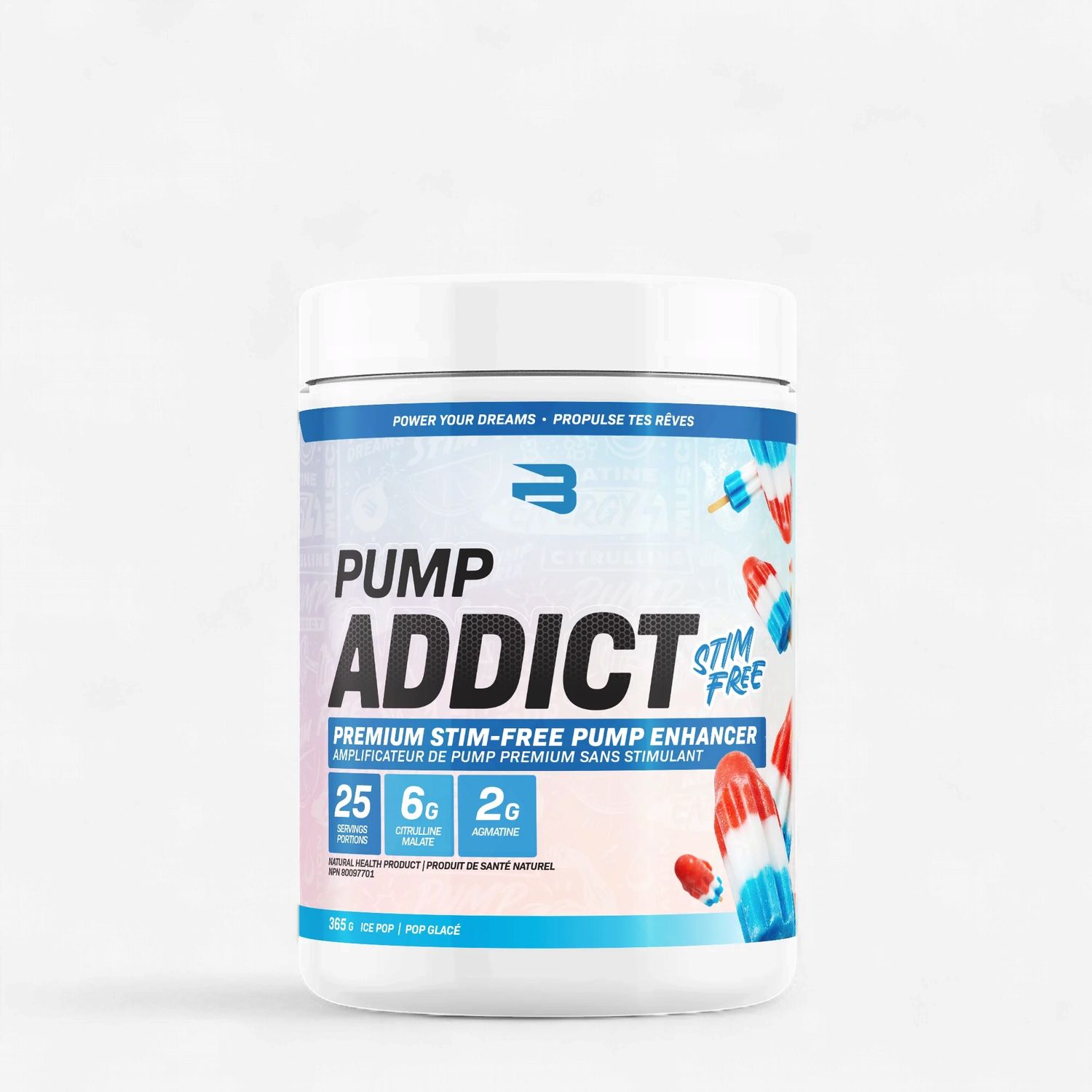 BELIEVE - PUMP ADDICT STIM FREE - 25 PORTIONS, Fragrance: CYCLONE
