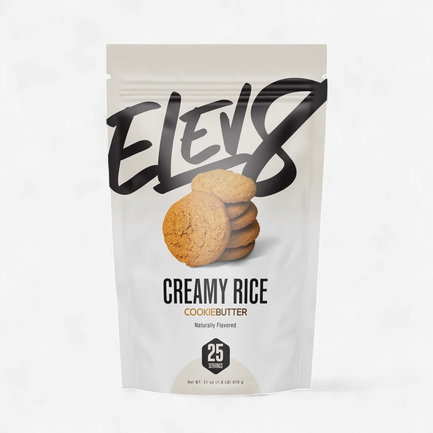 ELEV8 - CRÈME DE RIZ - 25 PORTIONS, Fragrance: BISCUIT AU BEURRE