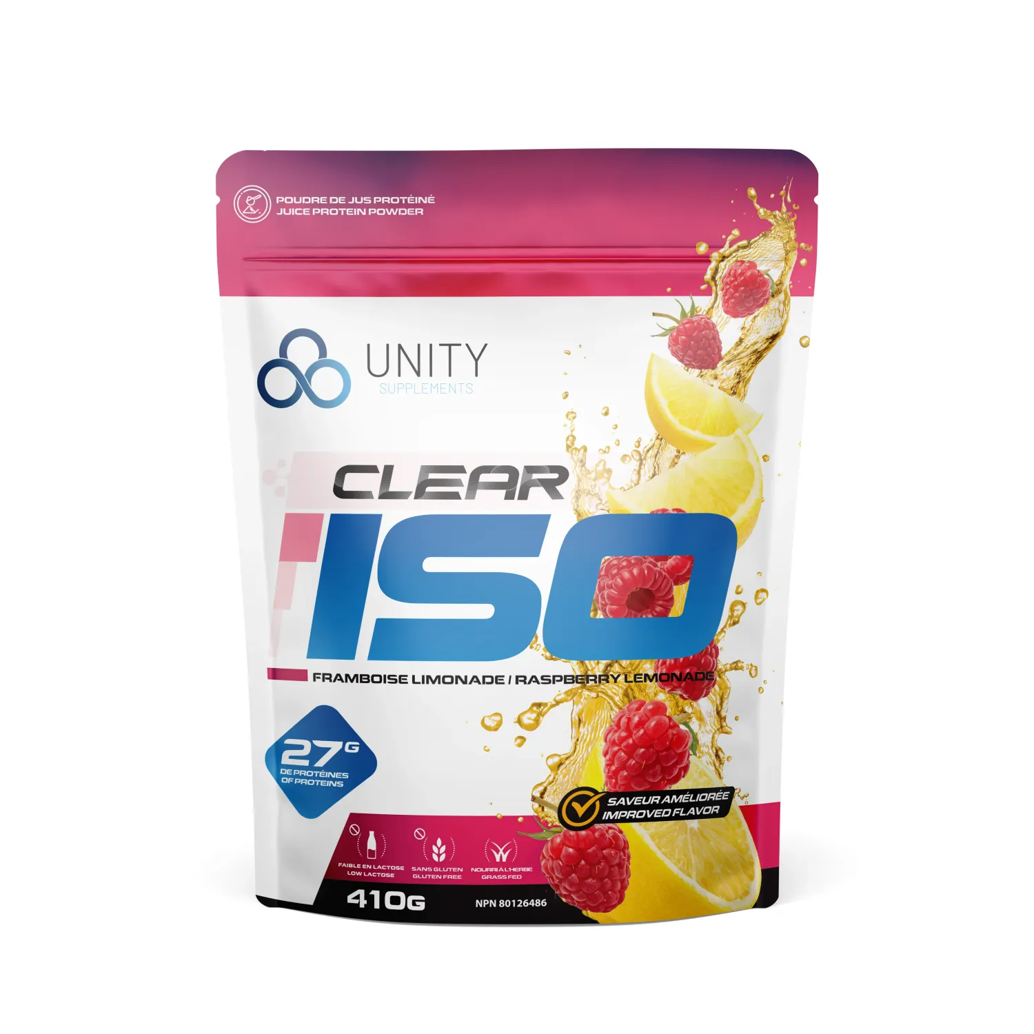 UNITY - CLEAR ISO - 410G, Fragrance: LIMONADE À LA FRAMBOISE