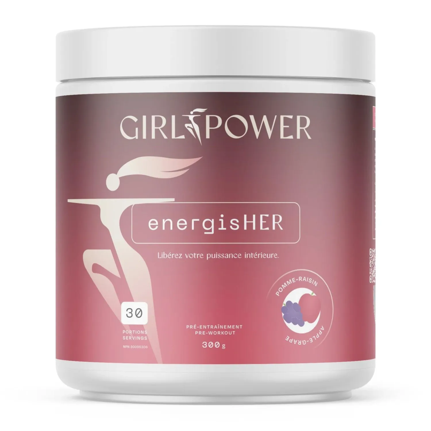 GIRL POWER - ENERGISHER -  30 PORTIONS, Fragrance: POMME &amp; RAISIN
