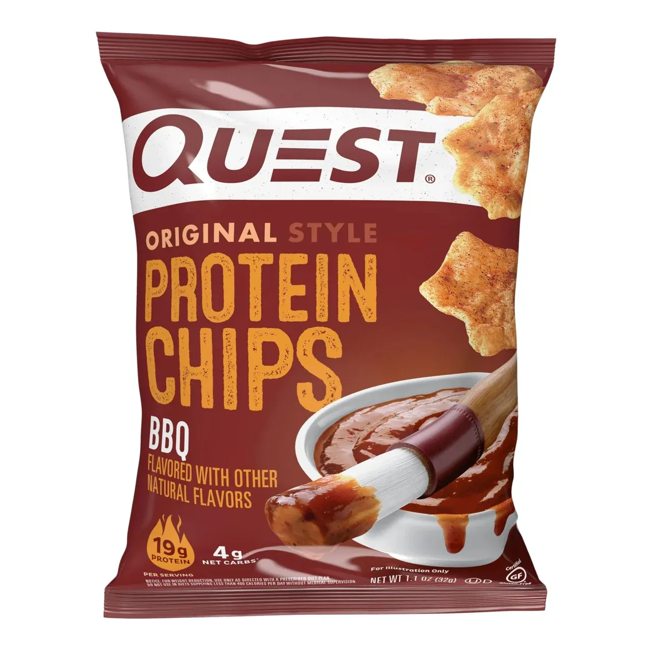 QUEST - CHIPS PROTÉINÉES - 32G, SAVEUR: BBQ