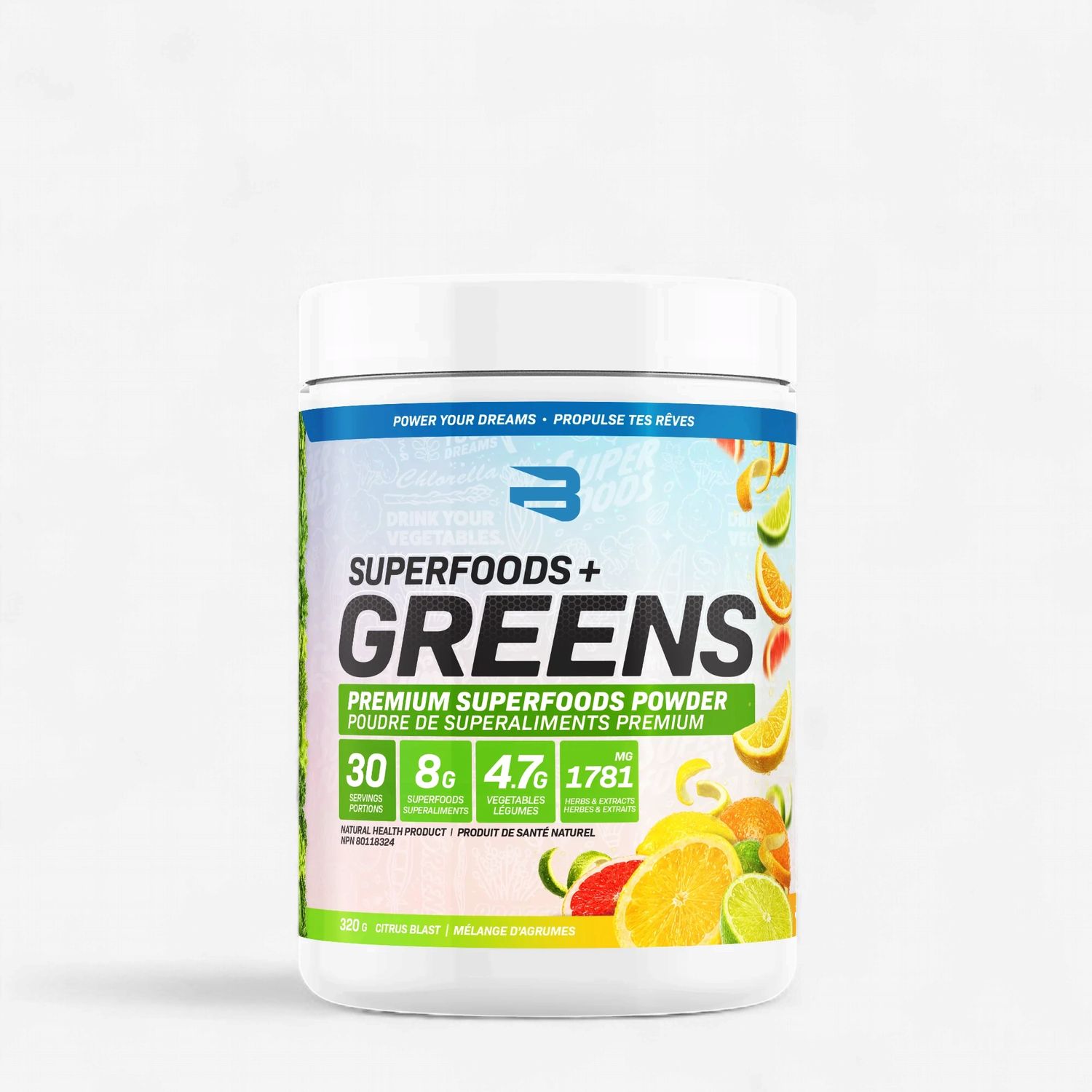 BELIEVE - SUPERFOODS + GREENS - 30 PORTIONS, Fragrance: MÉLANGE D'AGRUMES