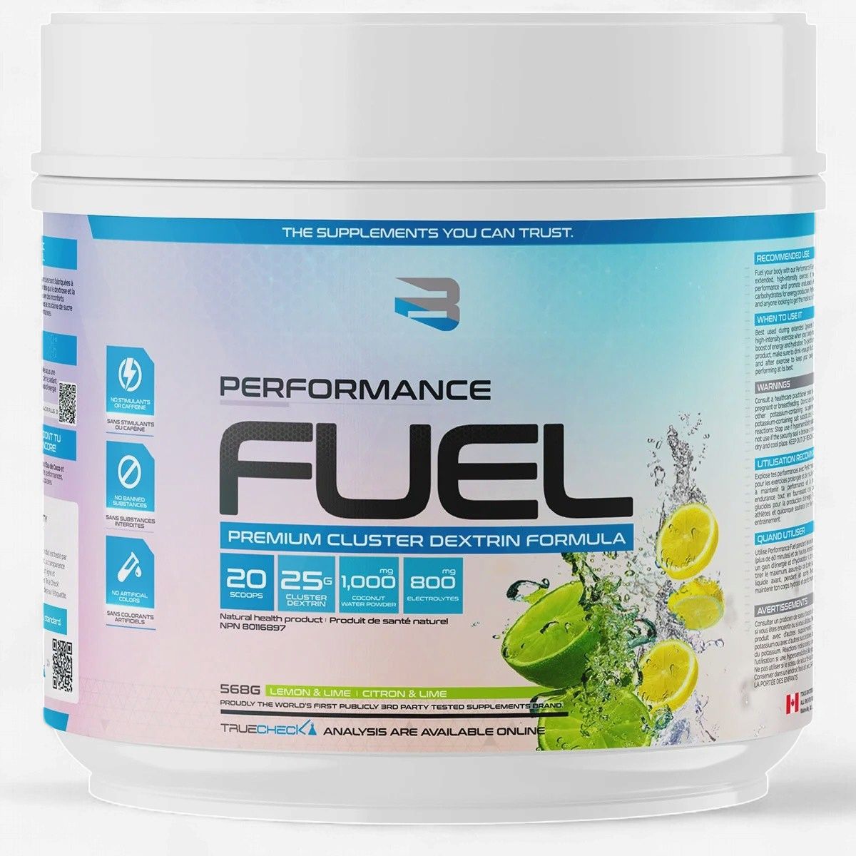 BELIEVE - PERFORMANCE FUEL - 20 PORTIONS, Fragrance: CITRON ET LIME