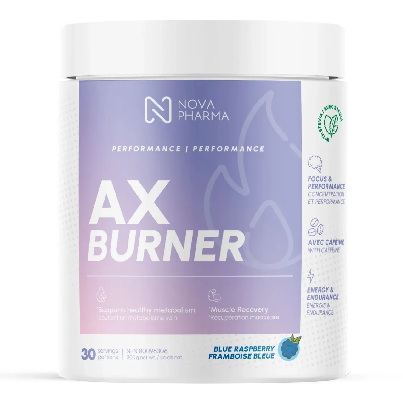 NOVA PHARMA - SLIM AX BURNER - 40 PORTIONS, Fragrance: FRAMBOISE BLEUE