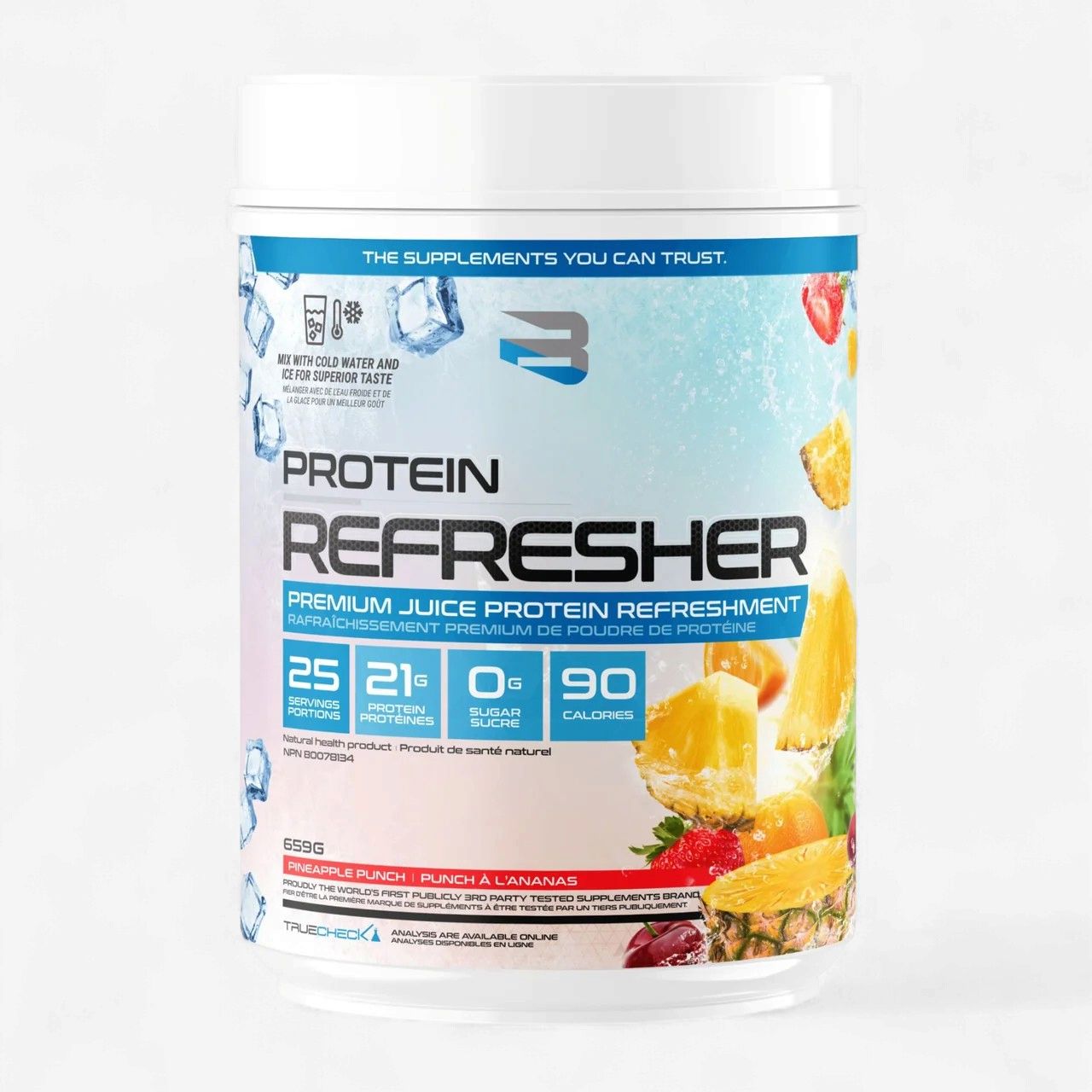 BELIEVE - PROTEIN REFRESHER - 25 PORTIONS, Fragrance: PUNCH À L'ANANAS