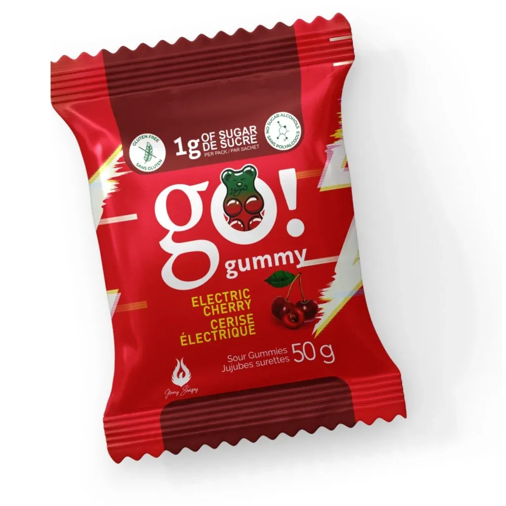 GO NUTRITION - GO GUMMY - 50G, Fragrance: CERISE ÉLECTRIQUE